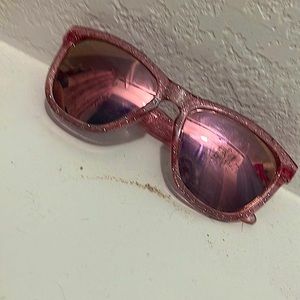 Pink, shiny sunglasses